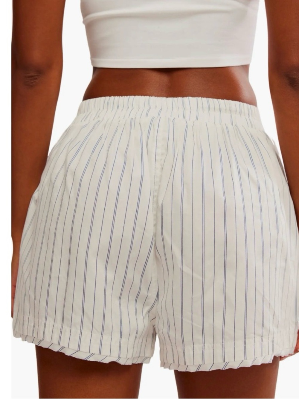 Free People We The Free Day to Day Striped Boxers. NWT. Ivory - Picture 2 of 6